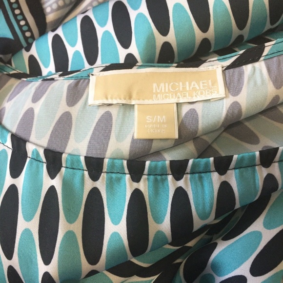 Michael Kors Shirt Blouse S/M Small Medium Blue - Picture 5 of 5